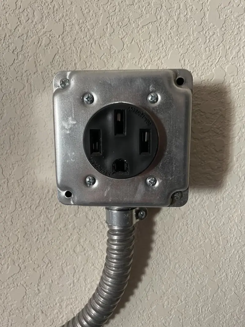 NEMA 14-50 outlet installed for Smart Home Electrical in Thompson